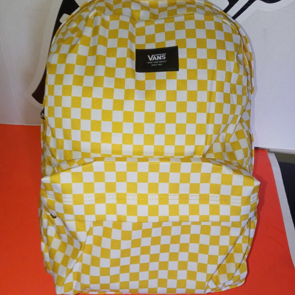 Vans Backpack Checkers Yellow/white